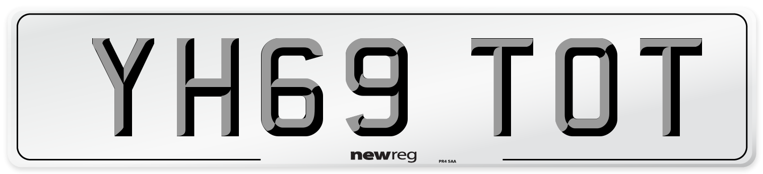 YH69 TOT Number Plate from New Reg